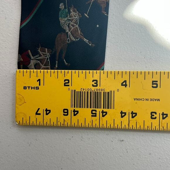 Polo Ralph Lauren Necktie Polo Equestrian Sport 100% Silk Handmade In USA Vtg - Picture 9 of 10